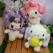 BeeCrazee Sanrio Fruity Summer 9" Plush: My Melody, Kuromi, Cinnamoroll Kawaii Gifts