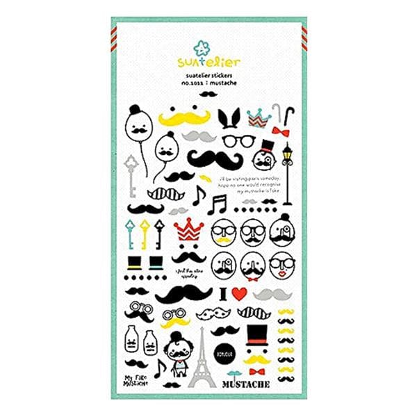 BeeCrazee MUSTACHE STICKERS Kawaii Gifts 8809395490401