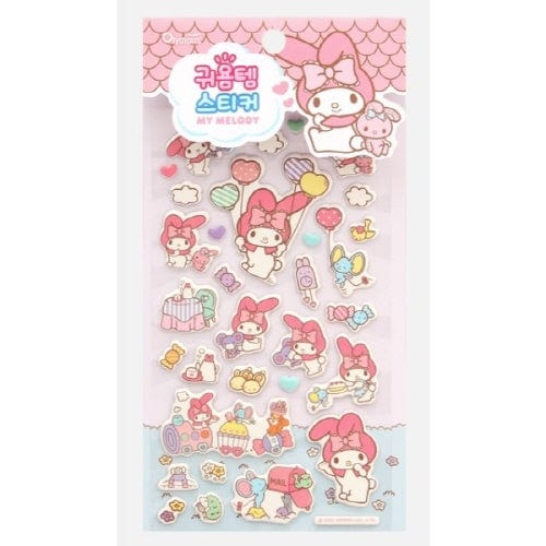 BeeCrazee Sanrio Friends Puffy Stickers: My Melody, Kuromi, Pompompurin, Cinnamoroll My Melody Kawaii Gifts