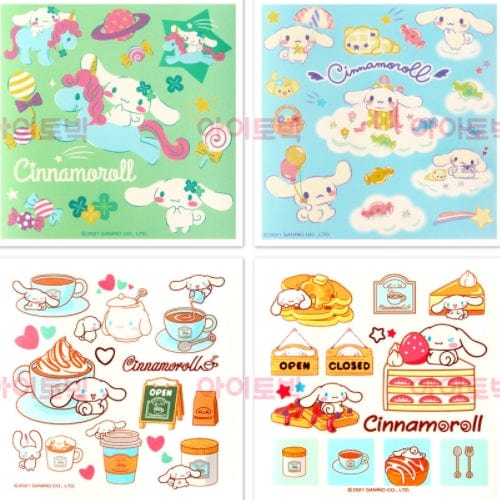 Sweet Cinnamoroll Cafe 4-Style Stickers – Kawaii Gifts