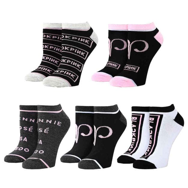 Blackpink Ankle Socks Mixed Logo 5-Pair Set – Kawaii Gifts