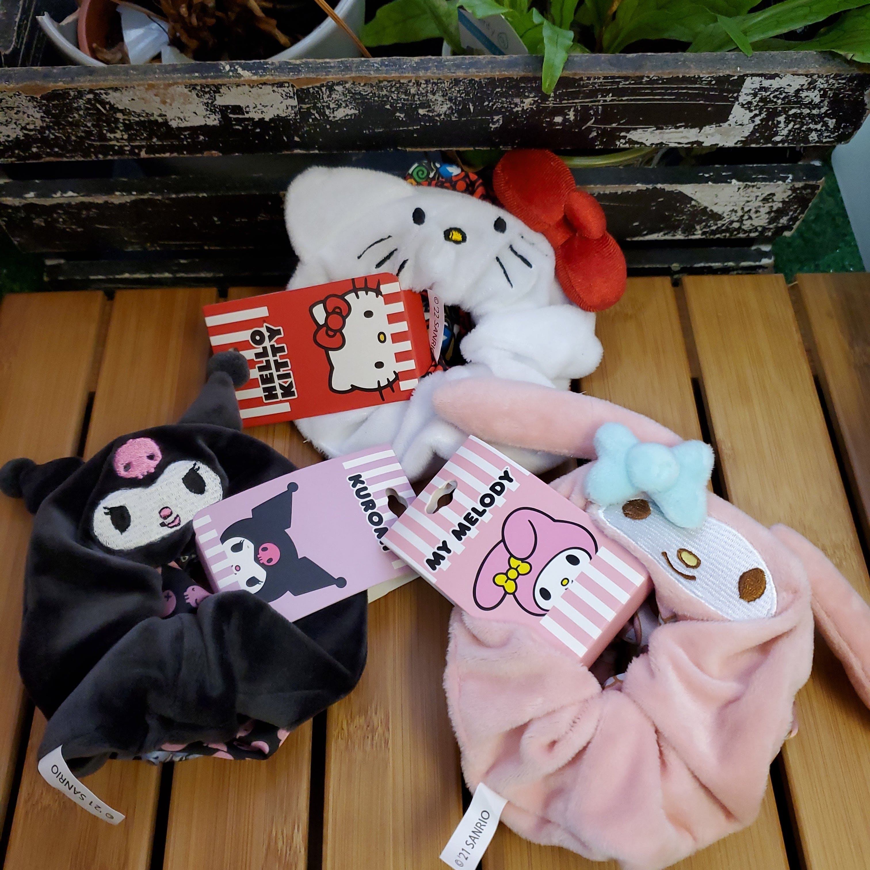 BioWorld Sanrio Hair Scrunchies 3-Pack Kawaii Gifts