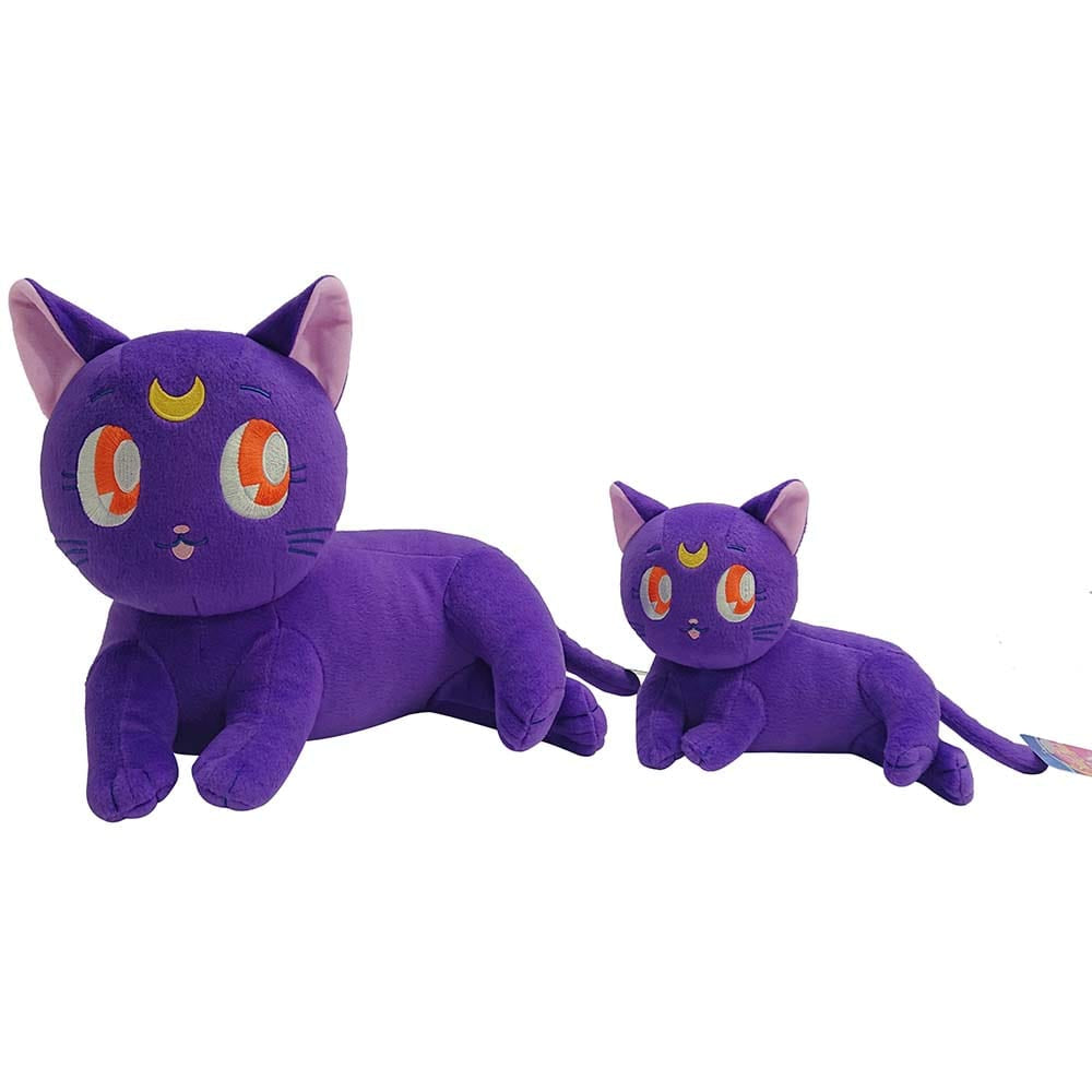 Clever Idiots Sailor Moon Luna Cat Plushies Laying Down Kawaii Gifts