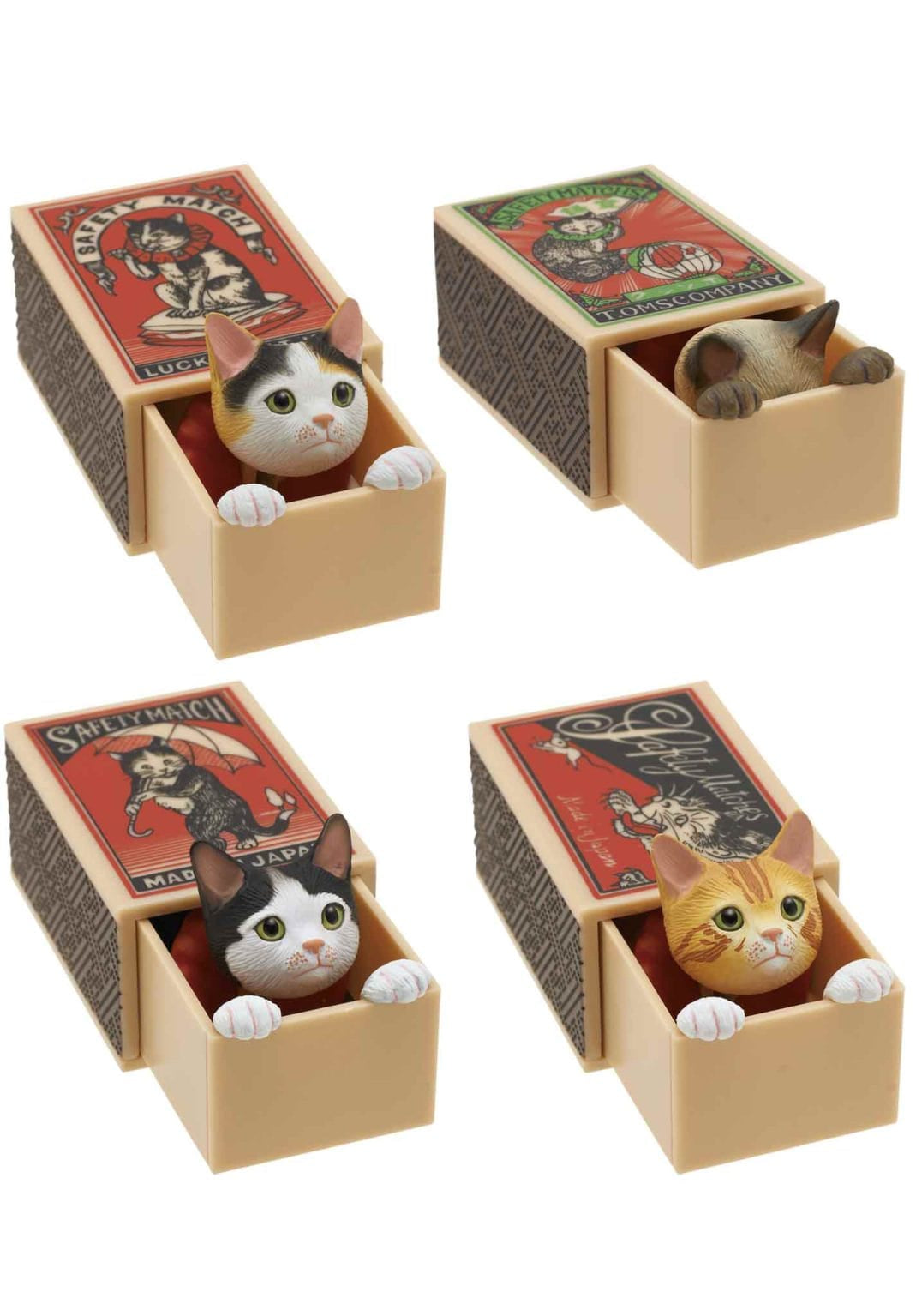 Clever Idiots Kitan Club: Cat Peek Matchbox Surprise Box Kawaii Gifts 4580045304876