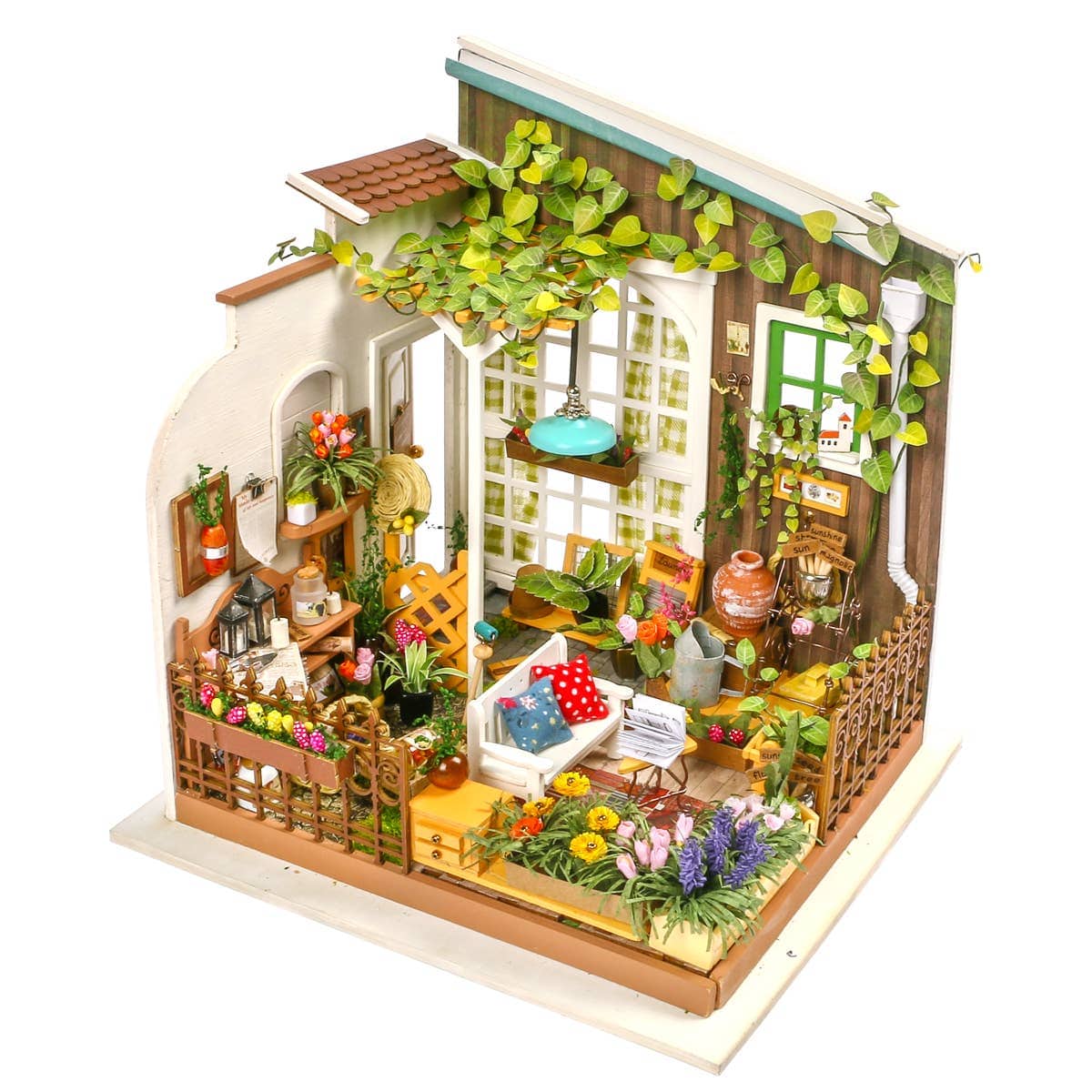 Hands Craft DG108, Miller's Garden DIY Miniature Dollhouse Kit Kawaii Gifts 819887023251