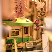 Hands Craft DIY Miniature House Book Nook Kit: Sakura Densya Kawaii Gifts 850026738841