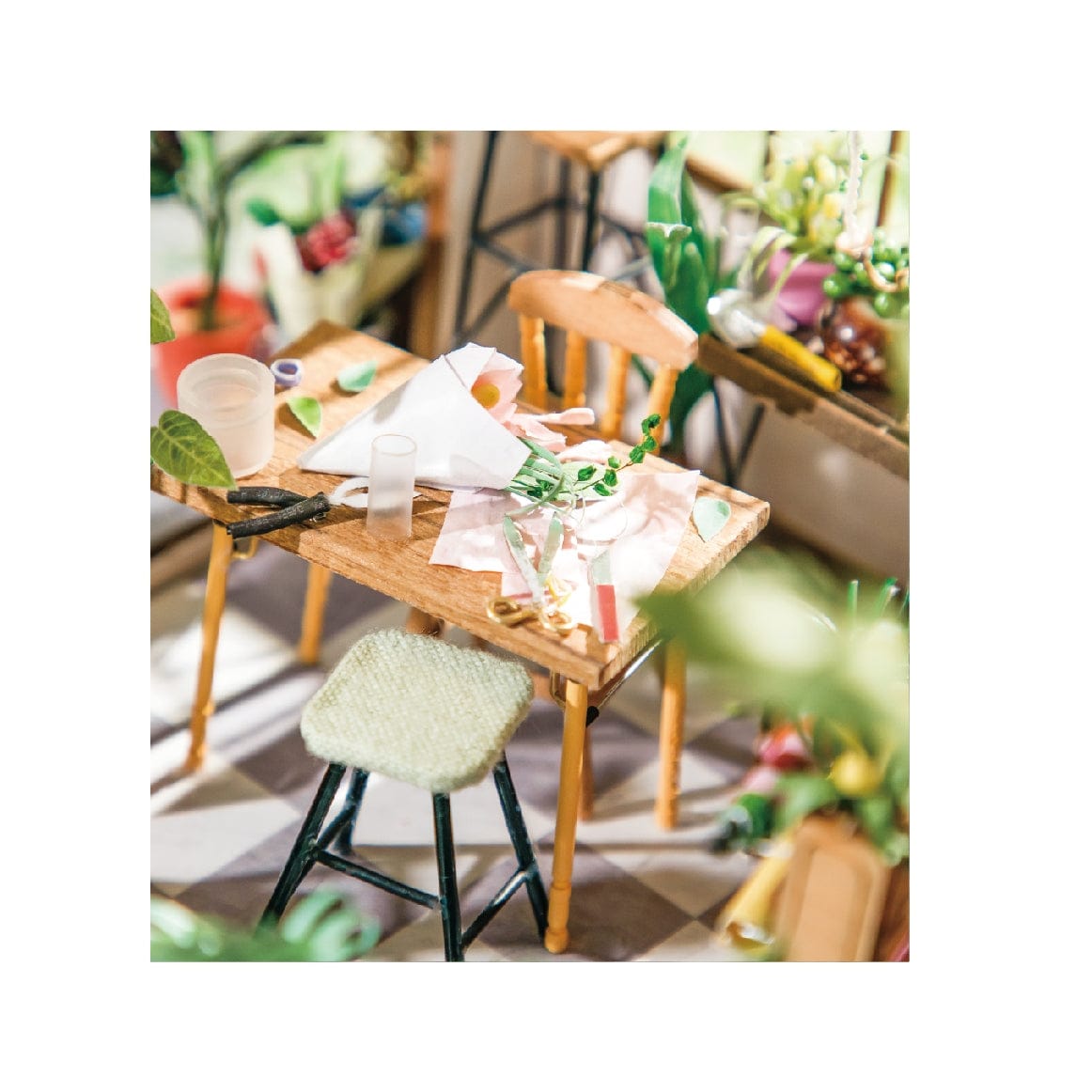 Hands Craft Flower Shop DIY Miniature Dollhouse Kit Kawaii Gifts 6946785113150
