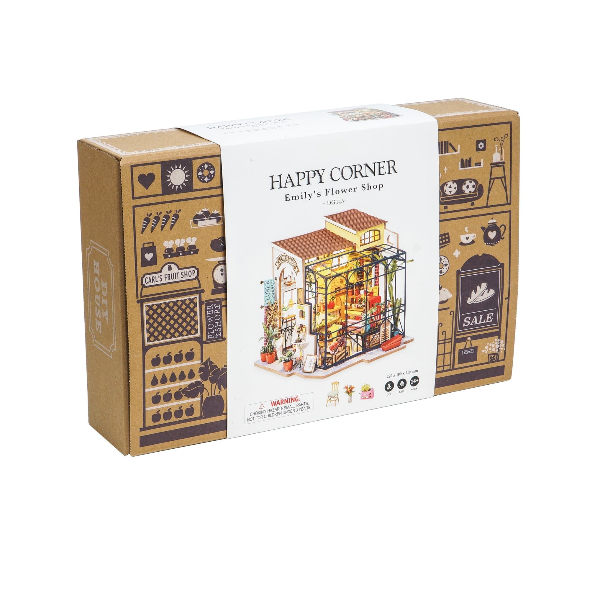 Hands Craft Flower Shop DIY Miniature Dollhouse Kit Kawaii Gifts 6946785113150