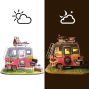 Hands Craft Happy Camper DIY Miniature Dollhouse Kit Kawaii Gifts 819887027303