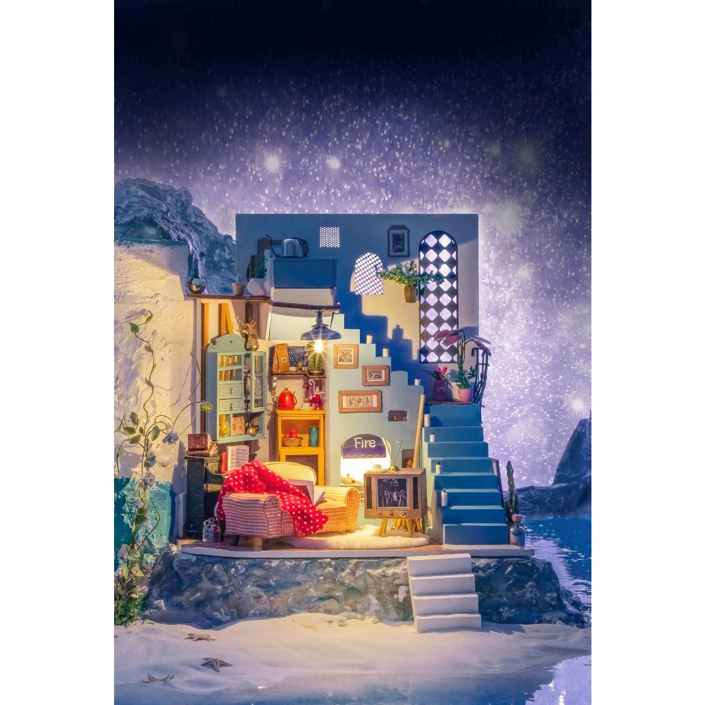 Hands Craft Joy's Living Room DIY Miniature Dollhouse Kit Kawaii Gifts 850005994794