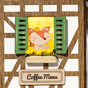 Hands Craft Lazy Coffee House DIY Miniature Wall Hanging Kit With Key Hangers Kawaii Gifts