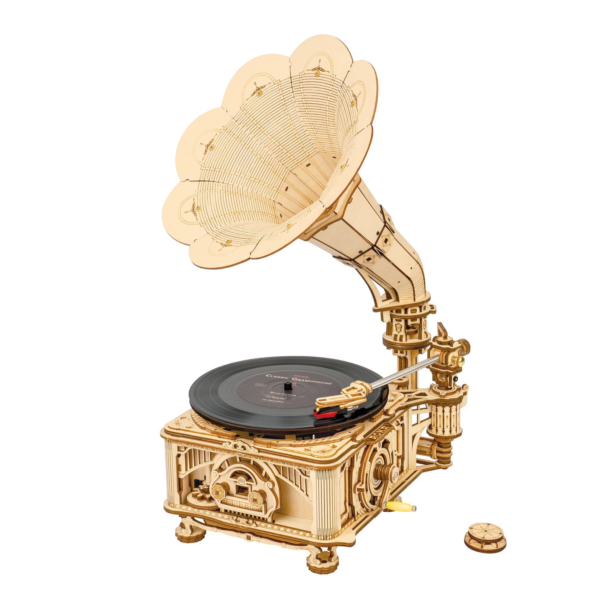 Hands Craft LKB01, DIY Wooden Puzzle: Crank Classic Gramophone Kawaii Gifts 850005994961