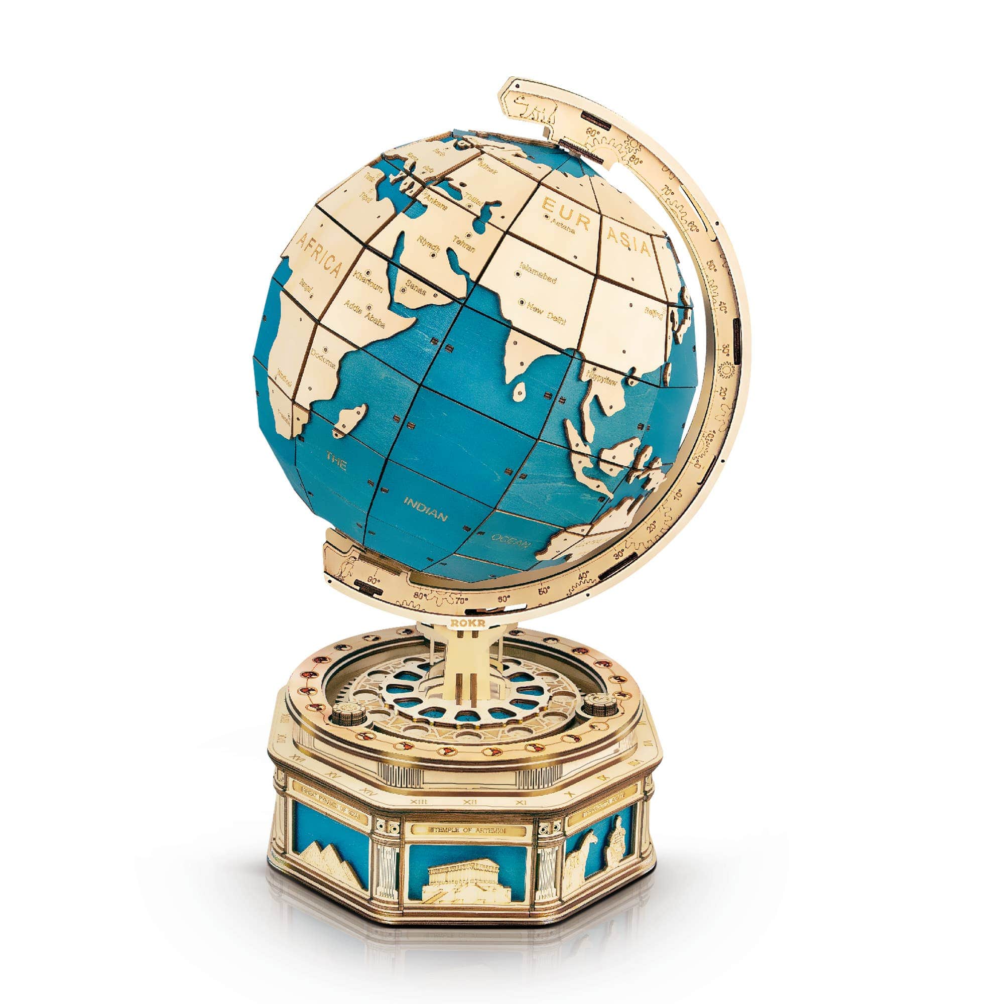 ST002, DIY Wooden Puzzle: The Globe – Kawaii Gifts