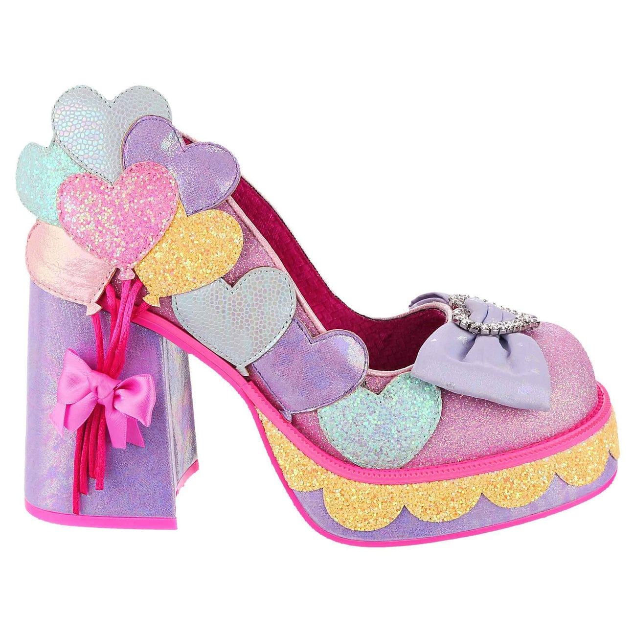 Irregular Choice Irregular Choice Balloons And Cake Lilac Platform Heels Kawaii Gifts