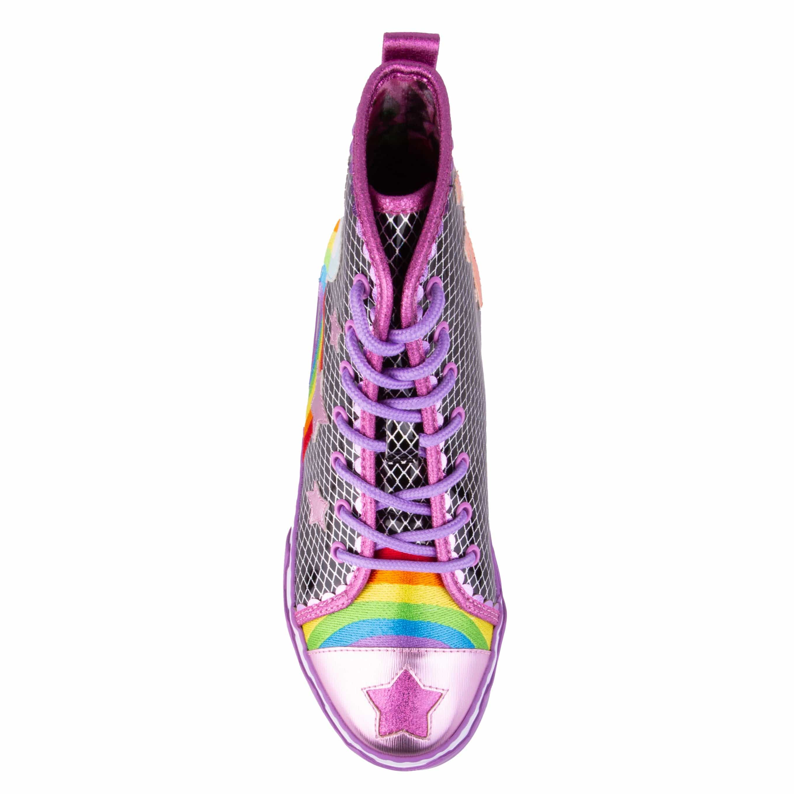 Irregular Choice It's Always Sunny Sneakers: Lilac & Black Kawaii Gifts