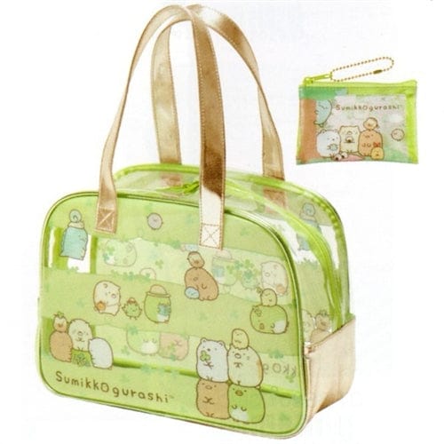 San-X Sumikko Gurashi "Things in the Corner" Park Adventure 12.6" Thick PVC Hand Bag with Coin Purse