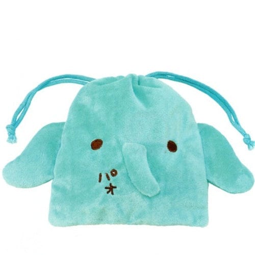 Kamio Slug Animal 6" Drawstring Pouch: Elephant
