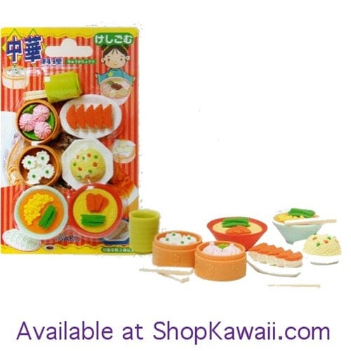 Iwako Chinese Restaurant 7-Piece Eraser Set