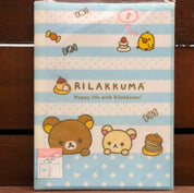 Kawaii Import Blue Happy Life with Rilakkuma! 10-Pocket A4 Plastic File Folder Kawaii Gifts 4974413670418