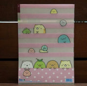 Kawaii Import Pink Stripes Sumikko Gurashi Claw Machine 5-Index A4 Plastic File Folder Kawaii Gifts 4974413670388