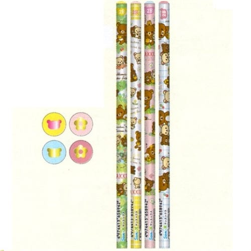 San-X Rilakkuma Relax Bear 2B Lead Pencils: Kogumachan & the Honey Forest