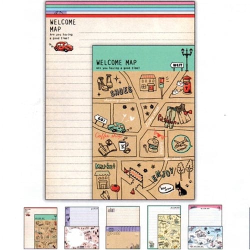 Kamio Welcome Map Skyser Craper Five Design Letter Set