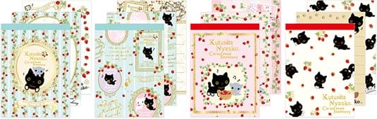 Kawaii Import Kutusita Nyanko Strawberry Memo Small Memo Pad Kawaii Gifts