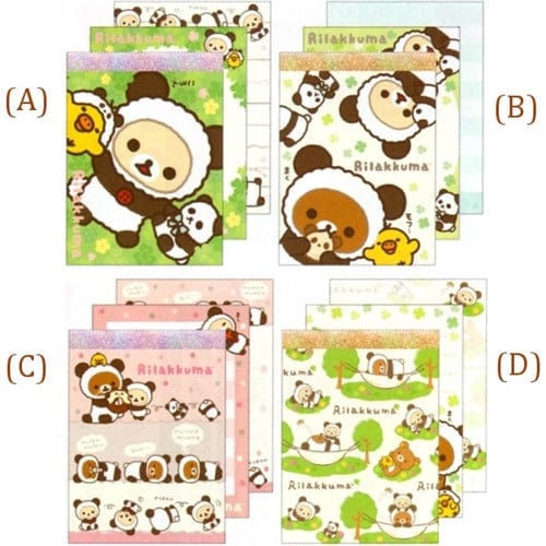 San-X Rilakkuma Panda Bear Small Memo Pad