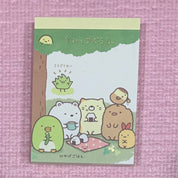 Kawaii Import San-X Sumikko Gurashi "Things in the Corner" Small Memo Pad: Park Adventure (A) Kawaii Gifts