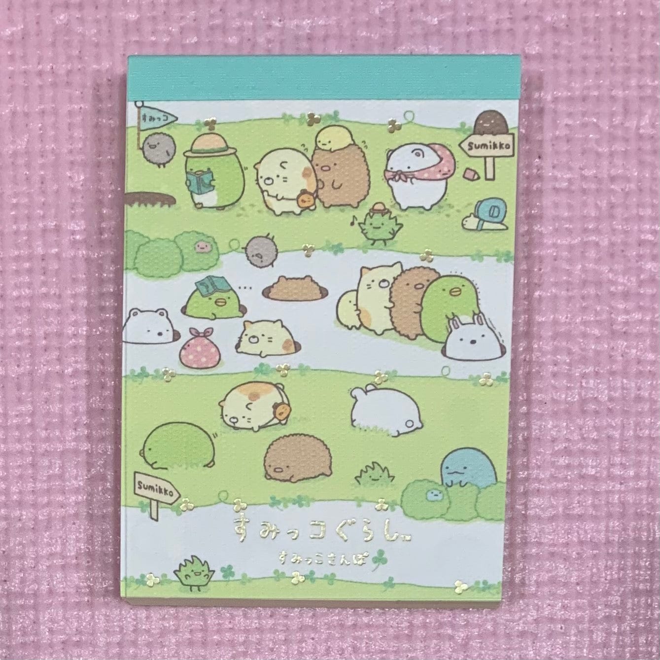 Kawaii Import San-X Sumikko Gurashi "Things in the Corner" Small Memo Pad: Park Adventure (B) Kawaii Gifts