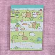 Kawaii Import San-X Sumikko Gurashi "Things in the Corner" Small Memo Pad: Park Adventure (B) Kawaii Gifts