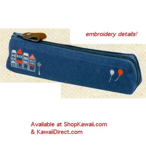Kamio Romantique Soleil Canvas Pen Pouch: Blue