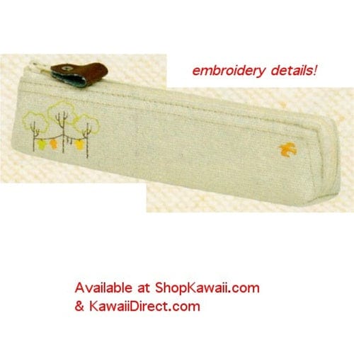 Kamio Romantique Soleil Canvas Pen Pouch: Natural