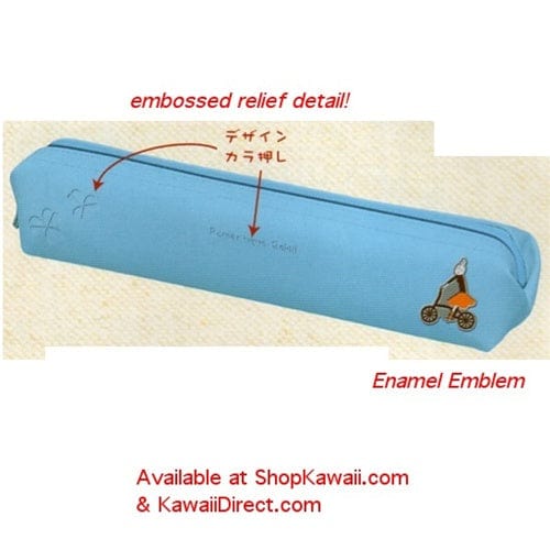 Kamio Romantique Soleil Vinyl Leather Pen Pouch: Blue