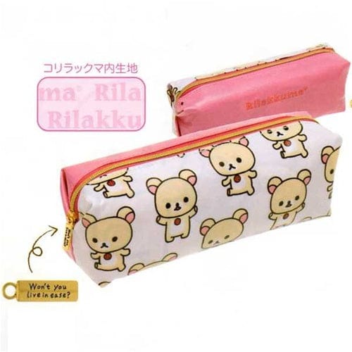 Rilakkuma Tiger 17” Pink Pencil Pouch New in Bag and With Tags