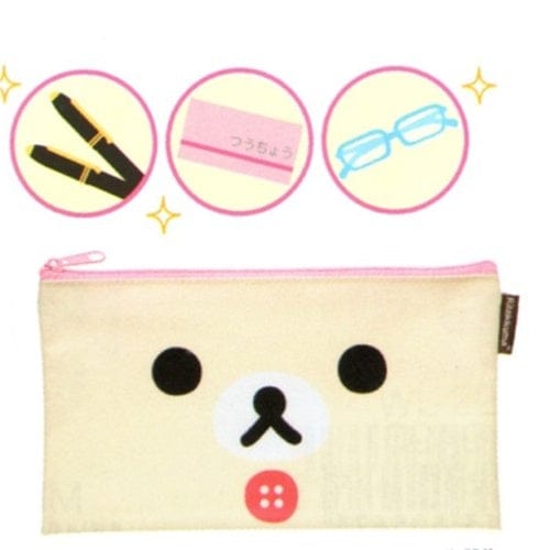 San-X Rilakkuma 8" Zipped-Up Clear Case: Little Bear