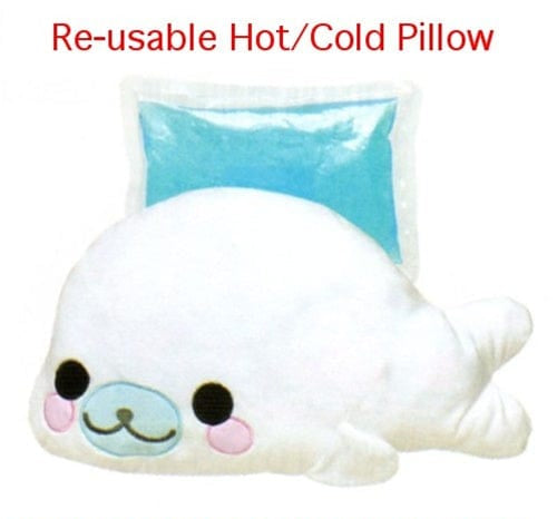 San-X Mamegoma 15" Re-Usable Hot/Cold Plush Pillow