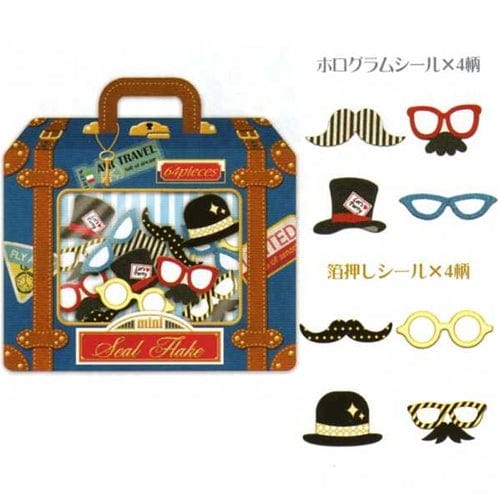 Crux Mustache Gentlemen 64-Piece Sticker Sack