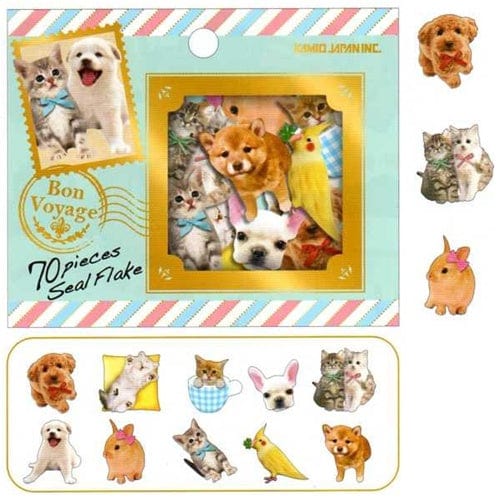 Kamio Bon Voyage Pet 70-Piece Sticker Sack