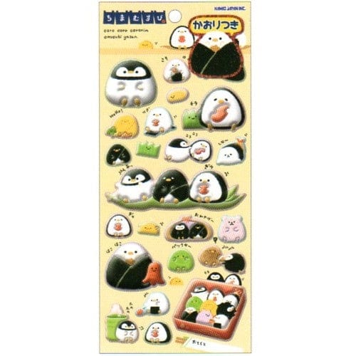 Kamio Coro Coro Cororin Onigiri Penguins Spongy Marshmallow Stickers