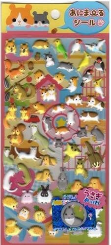 Kamio Hamsters, Birds & Squirrels Spongy Stickers
