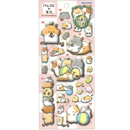 Kamio Hamu Hamu Hamster Life Spongy Marshmallow Stickers