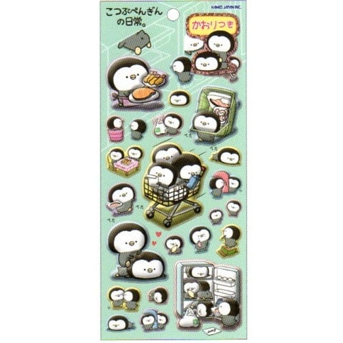 Kamio Penguin Life Spongy Marshmallow Stickers