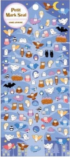 Kamio Petit Mark Seal Stickers: © Forest Animal Trails & (D) Owl Tree in the City