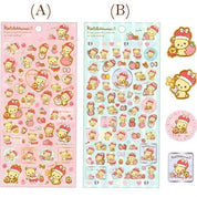 San-X Korilakkuma Strawberry Stickers with Metallic Accents