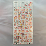 Kawaii Import Korilakkuma Strawberry Stickers with Metallic Accents (B) Teal Kawaii Gifts 4974413656214
