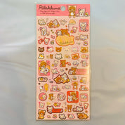 Kawaii Import Rilakkuma Rilakku Cat Stickers (B) Pink Kawaii Gifts 4974413627009