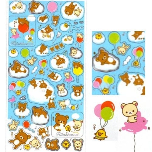 San-X Rilakkuma Blue Sky Stickers: 2