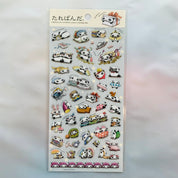 Kawaii Import San-X Tarepanda 15th Anniversary Stickers (B) Blue Kawaii Gifts 4974413632546