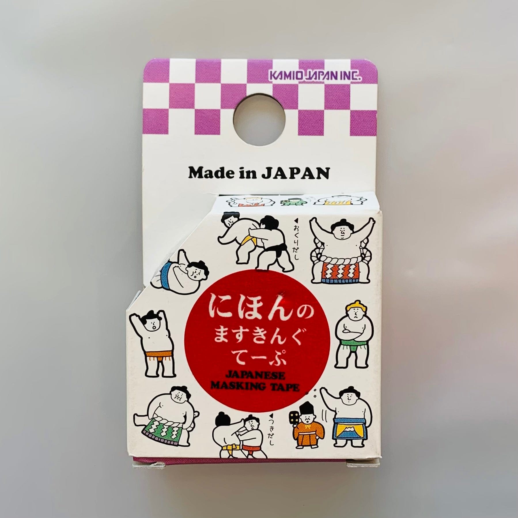 Kawaii Import Kamio Washi Paper Tape: Shiba & Sumo (D) Sumo Kawaii Gifts 4991277464267